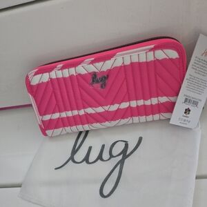 Lug - Straddle Wristlet Wallet - Magenta Stripe